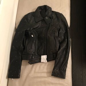 Muubaa Jackets & Coats - Muubaa Midnight Tiny Stud Biker Muubaa Jackets & Coats - Muubaa Midnight Tiny Stud Biker